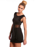 Peplum Mesh Dress