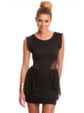 Peplum Mesh Dress