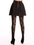 Rockstar Lace Flower Print Tights