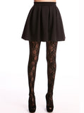 Rockstar Lace Flower Print Tights