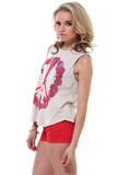 Rose Peace Sign Tank