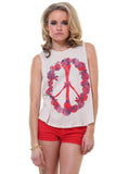 Rose Peace Sign Tank