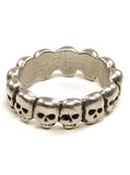 Row of Skulls Ring