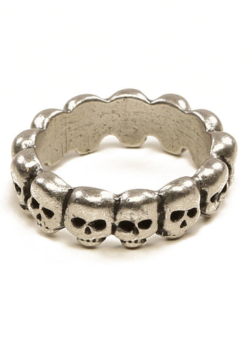 Row of Skulls Ring