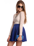 Scuba Skater Skirt Blue