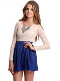 Scuba Skater Skirt Blue
