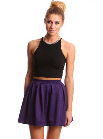 Scuba Skater Skirt Violet