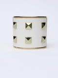 Shackled White and Gold Cuff