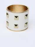 Shackled White and Gold Cuff