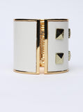 Shackled White and Gold Cuff