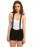 Sidelines Lace Suspender Shorts