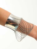 Silver Fringe Cuff