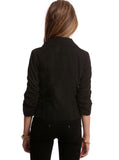 Spiked Shoulder 3/4 Sleeve Jacket