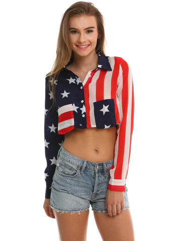 Stars and Stripes Crop Top