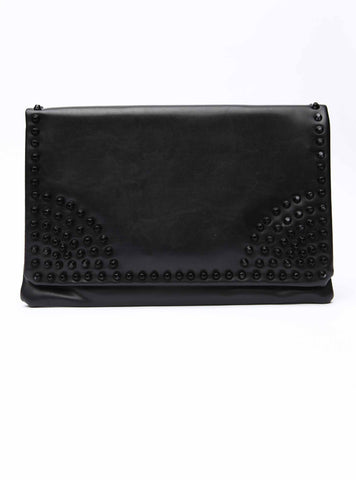 Studded Black Onyx Clutch