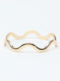 Wave Stackable Gold Bangles