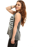 White Rib Cage Muscle Tee